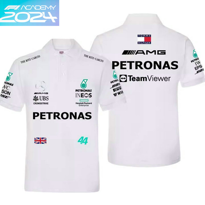 2024 Polo Mercedes AMG Petronas F1 No.44 Lewis Hamilton Coton Homme